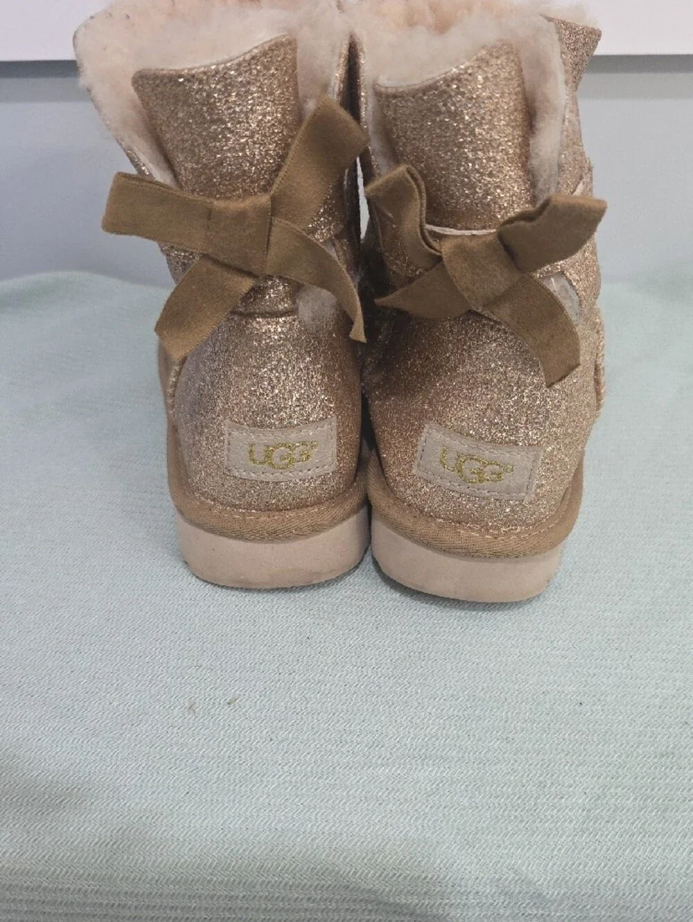 UGG glittery gold